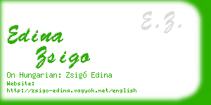 edina zsigo business card